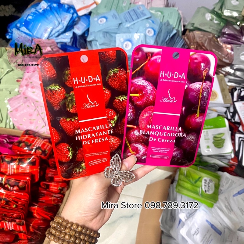 Mặt Nạ Trái Cây 2 Vị Dâu Tây và Chery Làm Trắng Da