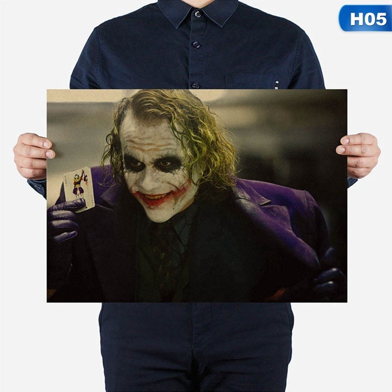 Tấm áp phích treo chuyên dùng để trang trí tường hình joker phim the joker kích thước 51x35cm