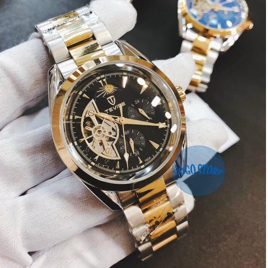 Đồng hồ cơ nam Tevise cơ lộ máy giá sinh viên, máy chạy cơ tự động cực chất, đẳng cấp [ Đồng Hồ Cơ ]