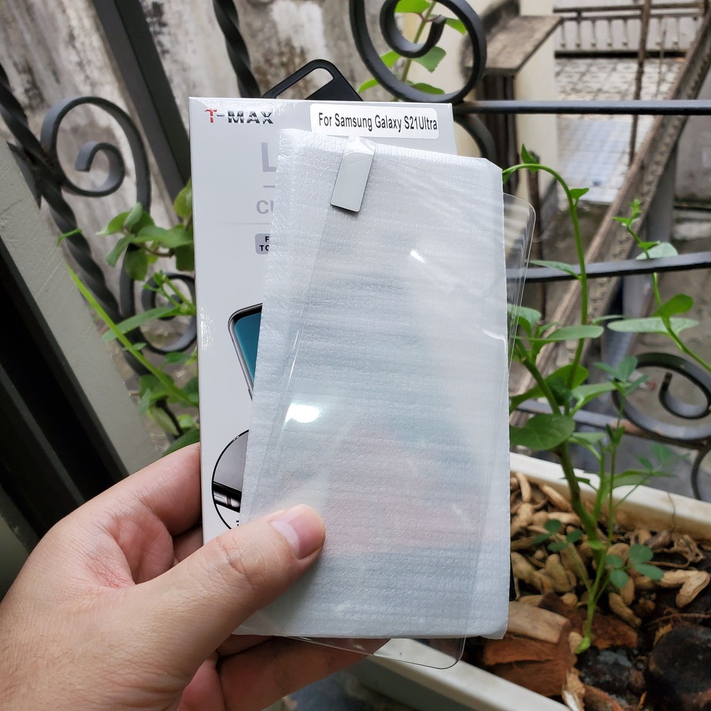 Cường lực Samsung S21 Ultra / S22 Ultra UV T-Max LIQUID trong suốt Full màn trơn mượt cao cấp tmax