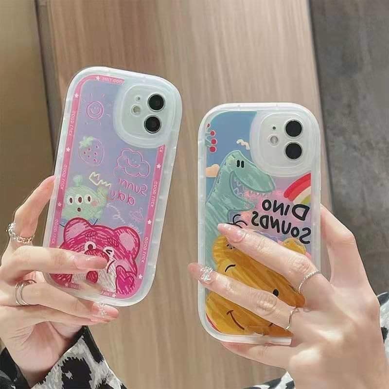 Ốp Điện Thoại Màu Laser In Hình Gấu Dễ Thương Cho IPhone 12 13 11 Pro Max X Xs Max Xr 4756