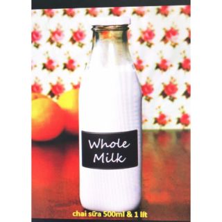 CHAI THỦY TINH ĐỰNG SỮA 1000ML / NẮP VÀNG / NẮP ĐEN