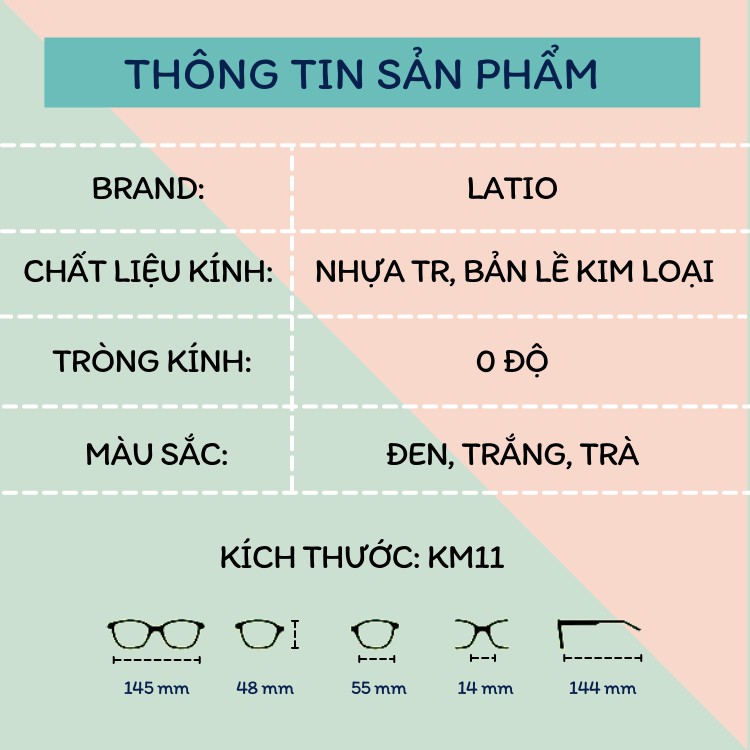 Mắt kính nữ LATIO cao cấp kính được thiết kế điểm nhấn "Hoa Cúc Hoạ My" siêu đẹp tạo ấn tượng cho BST News 2021 - KM11