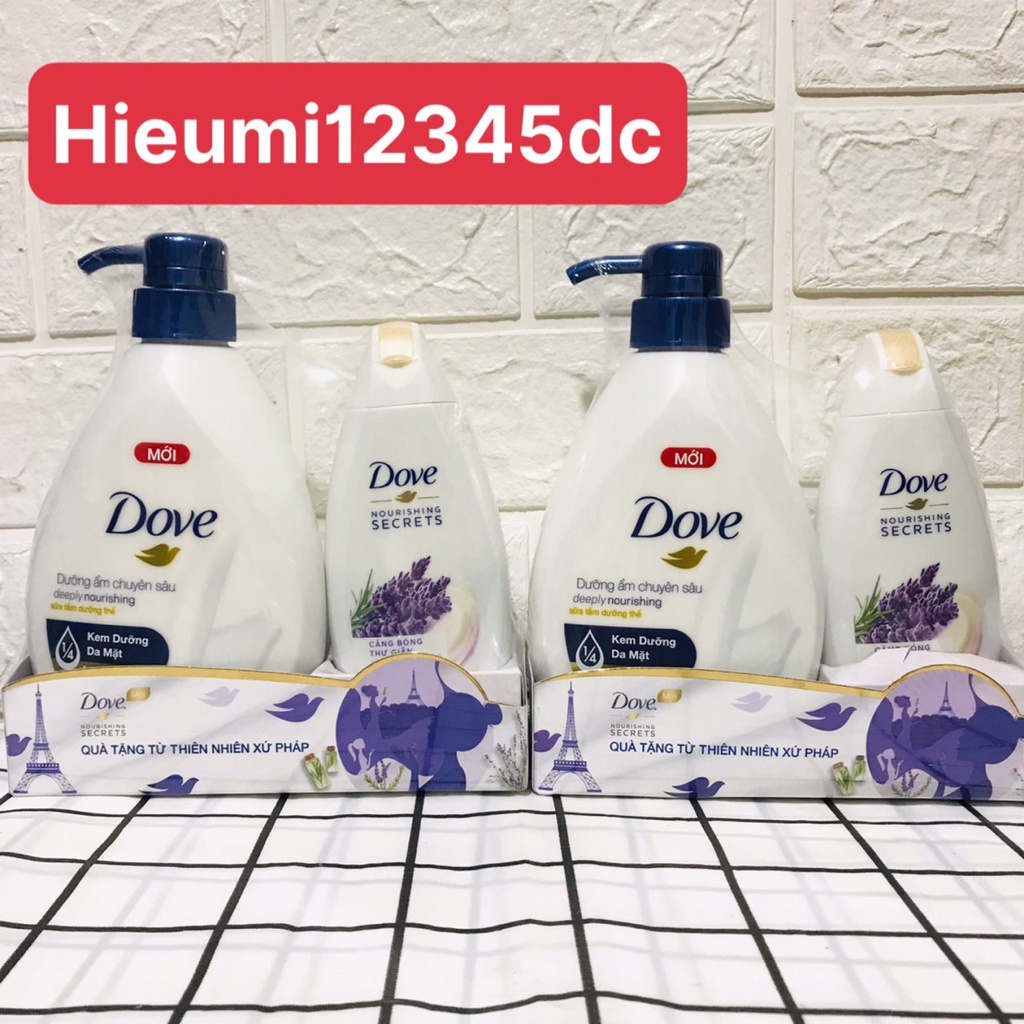 DOVE sữa tắm dưỡng ẩm chuyên sâu 530g+ tặng kèm sữa tắm Dove 120g