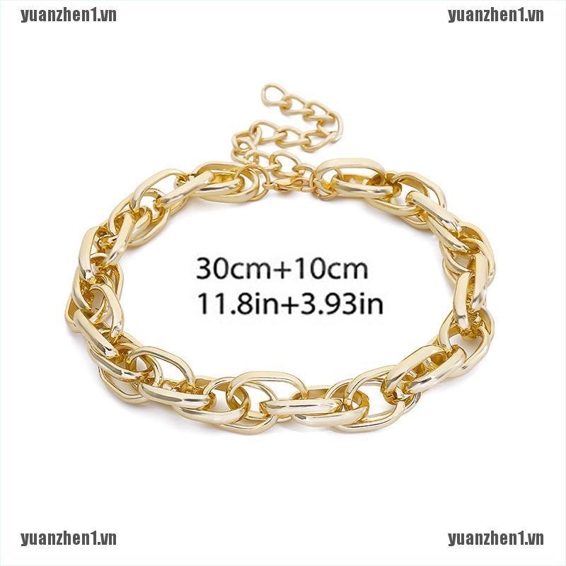 [YUANZHEN1] Vòng Cổ Choker Kim Loại Dày Phong Cách Punk Cho Nữ