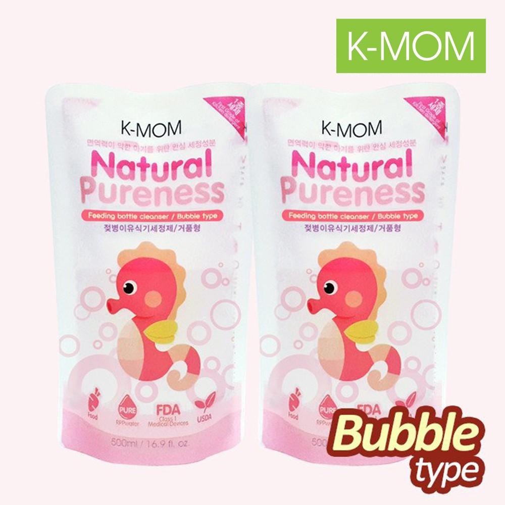 Nước rửa bình &amp; rau quả chiết xuất thảo mộc K-Mom (túi 500ml)