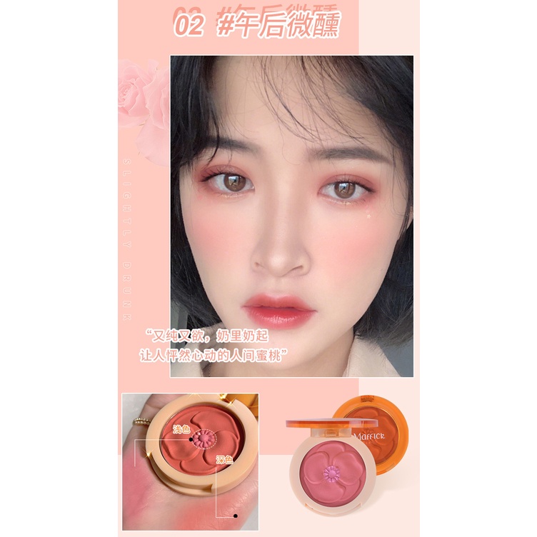 Phấn má hồng hai màu MAFFICK Flower Warm [Có sẵn - Giao nhanh]