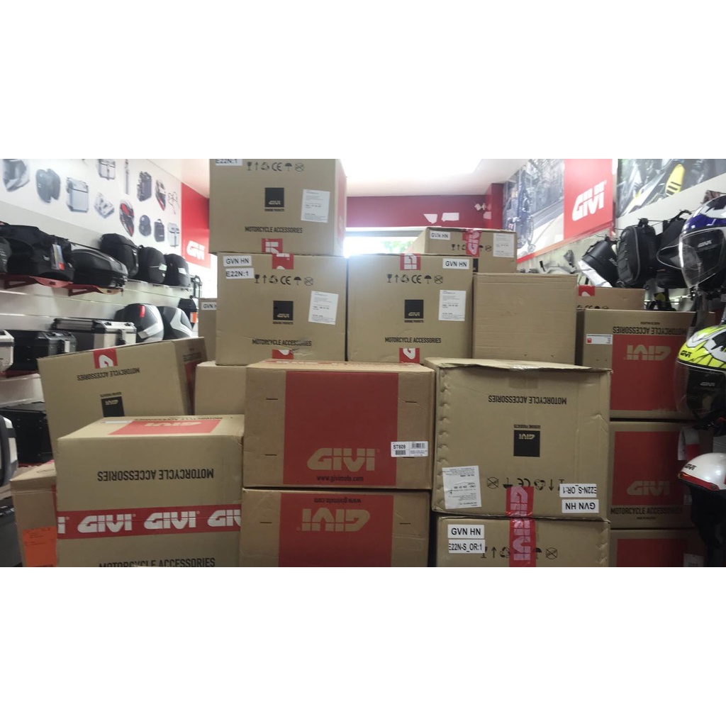 Combo Thùng Sau Givi B32NB + Baga Sau Givi MV + Đế Gắn Thùng Givi MP60N Gắn Cho Xe Winner 150/X - Exciter 2009/2011/150