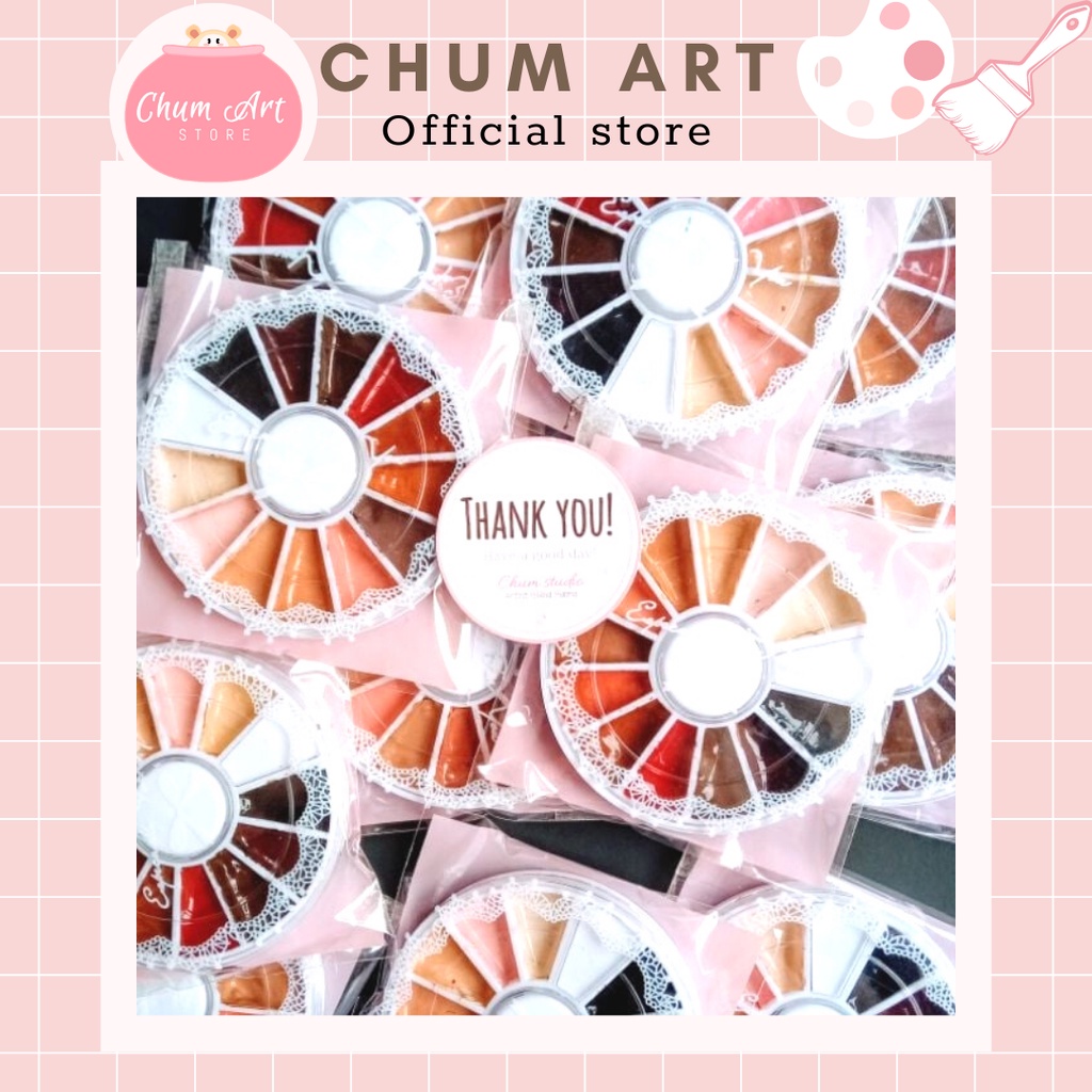 [ Chum art ] Pocket màu nước tone da người 12 màu maries mix gouache