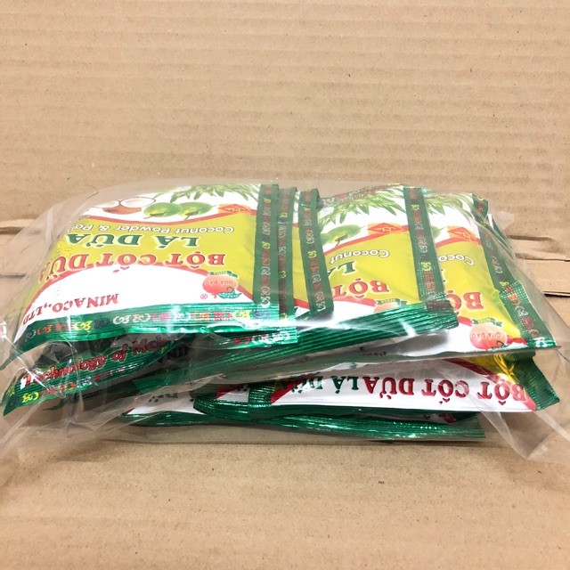 10 gói  Bột Cốt Dừa Lá Dứa 50g