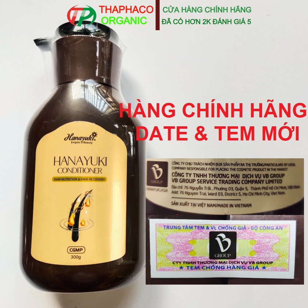 Dầu Xả HANAYUKI CONDITIONER Chai 300gr Date 2023