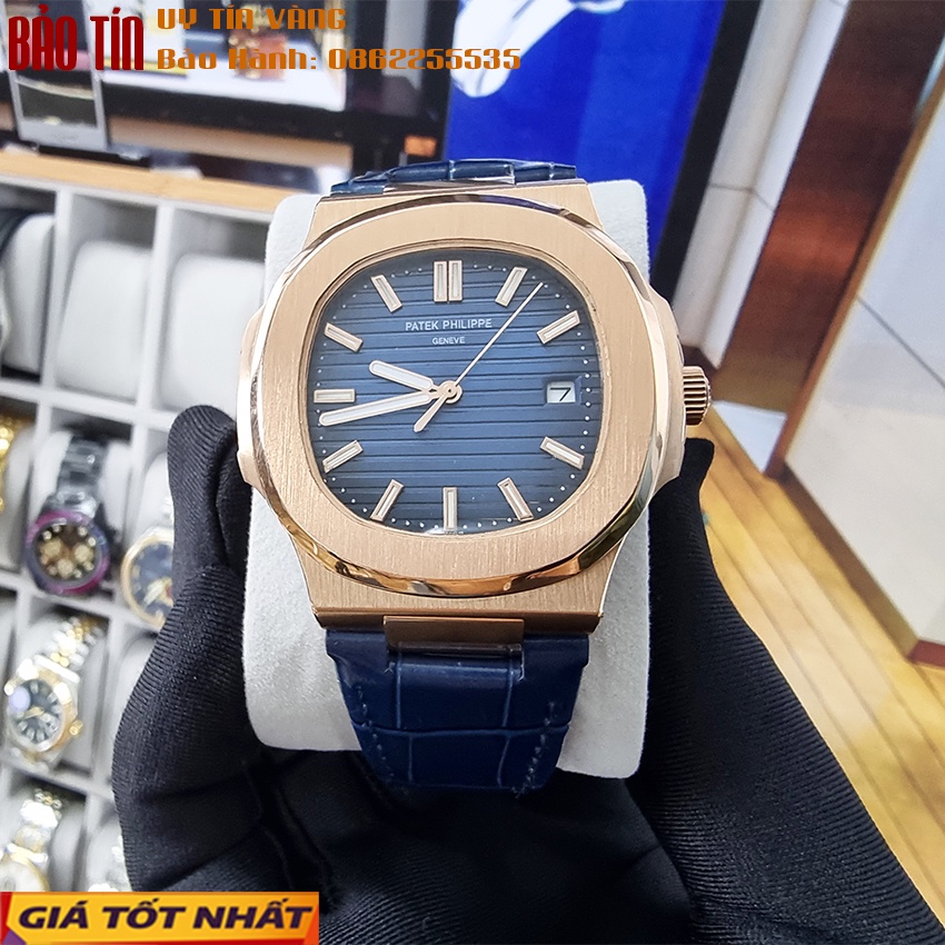 Đồng Hồ Nam Patek Cơ Automatic Tự Động Nhật Bản, Sang Trọng, Cao Cấp, Kính Saphia, Dây da, Thép Không Rỉ, Chống Nước Tốt
