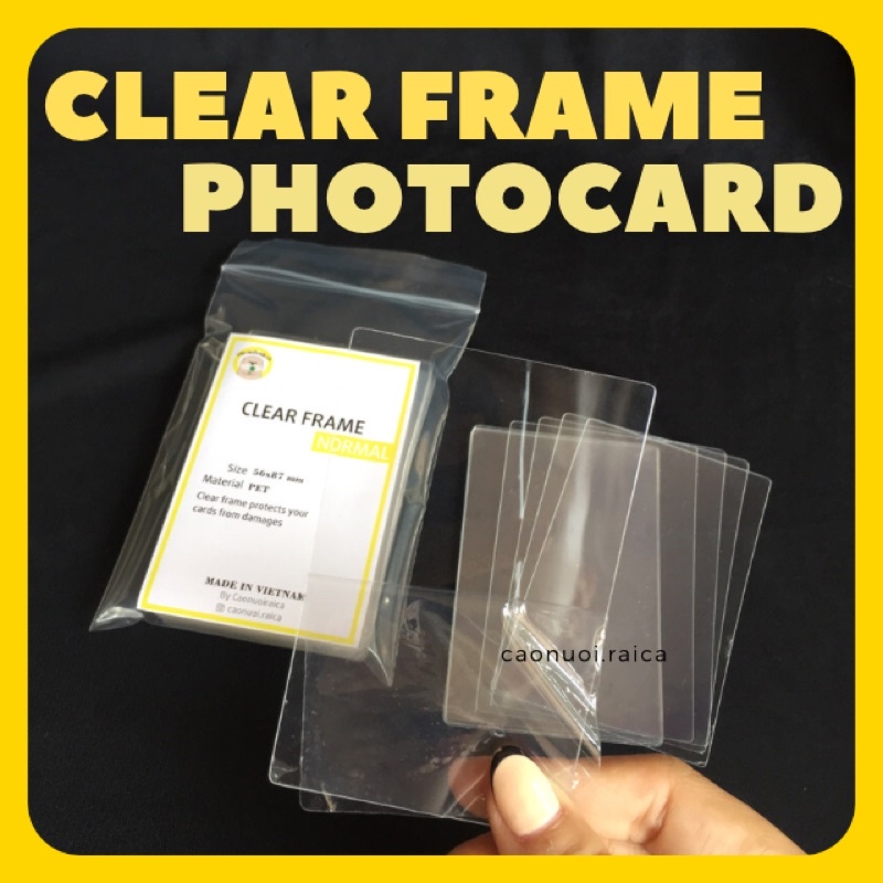 [50 cái] [Có sẵn] FRAME TRONG SUỐT BẢO VỆ CARD - CLEAR FRAME PHOTOCARD Cáo nuôi rái cá