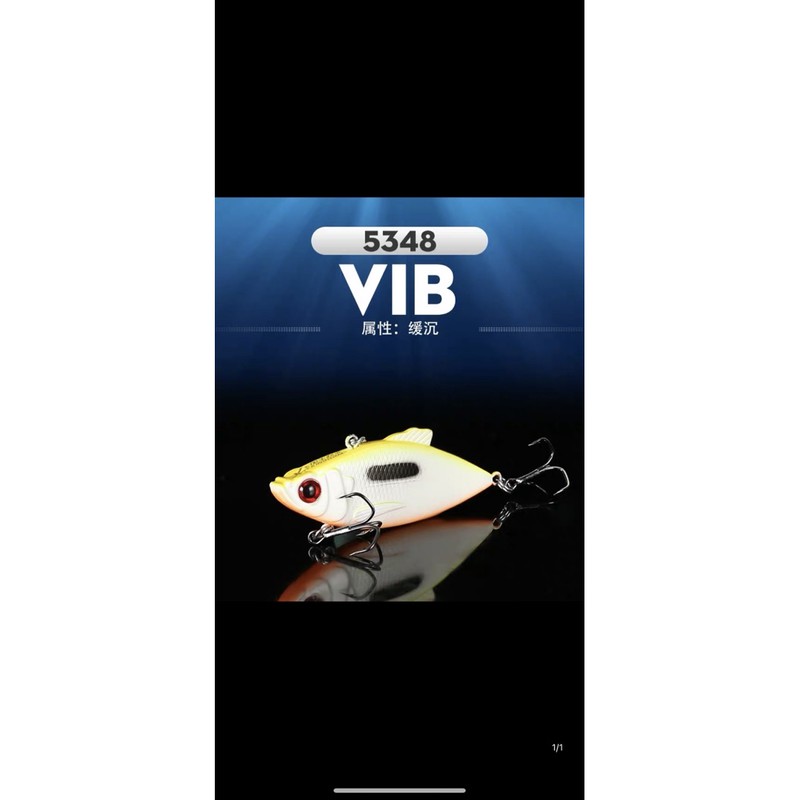 Mồi giả câu cá KINGDOM LURE VIB 5348 chuyên săn chẽm, lóc, măng mồi chìm 10,5g