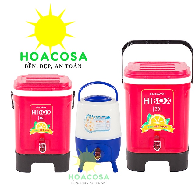 Thùng Đá Có Vòi Loại: 10 Lít, 16 Lít, 20 Lít Hibox Nhựa Hiệp Thành- Đẹp, Bền, Giữ Đá Lâu Đồ Gia Dụng Hoacosa