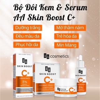 BỘ ĐÔI KEM VÀ SERUM C+ Aa cosmetics