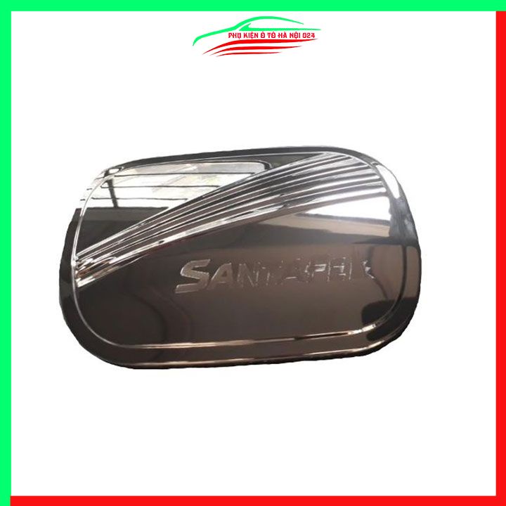 Ốp nắp xăng Santafe 2019-2023 mạ crom bảo vệ chống trầy trang trí ô tô
