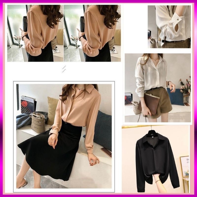 Áo sơ mi lụa 💖 Áo sơ mi nữ cổ Đức 💖 Áo sơ mi công sở cao cấp nhiều màu