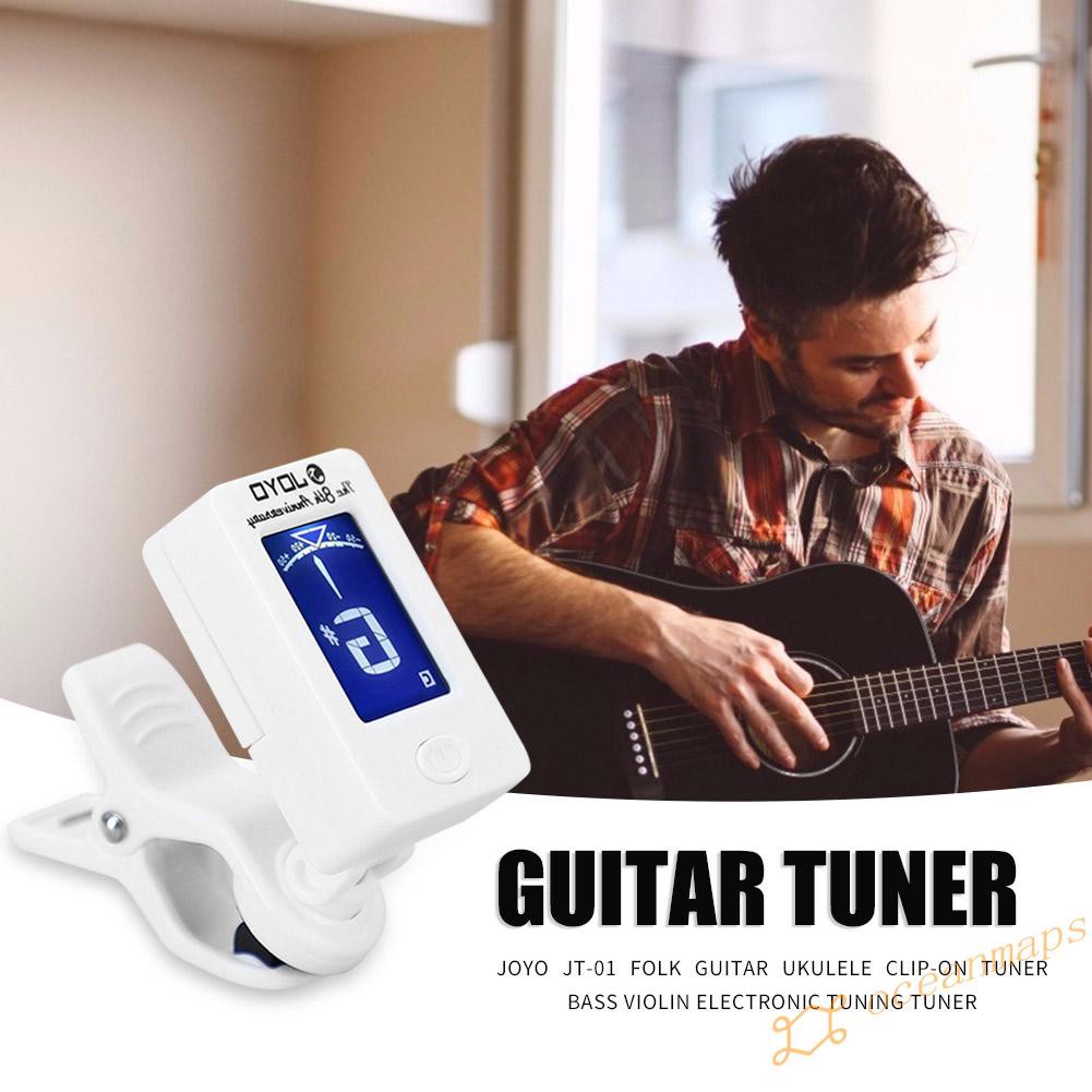 【Popular】JOYO JT-01 Folk Guitar Ukulele Clip-on Tuner Violin Electronic Tuning Tuner