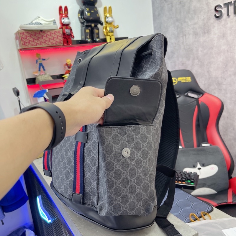 ⚡️[Mirror Quality] - Balo Gu*cci Canvas GG Black Backpack, Ba lô GC