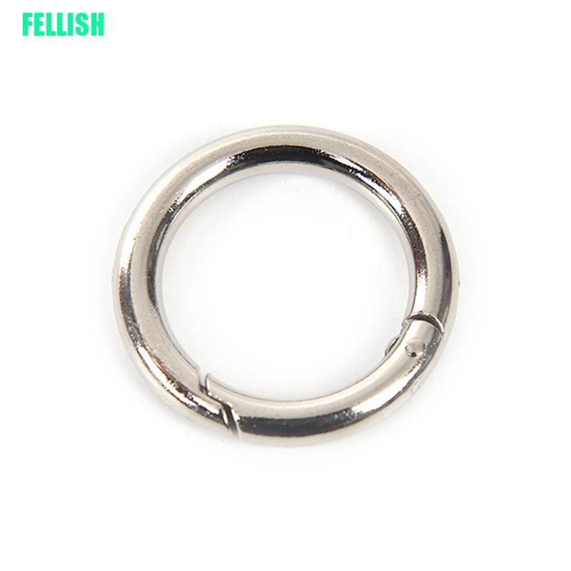 Bộ 5 móc khóa tròn bằng chất liệu kim loại kích thước 3.4cm