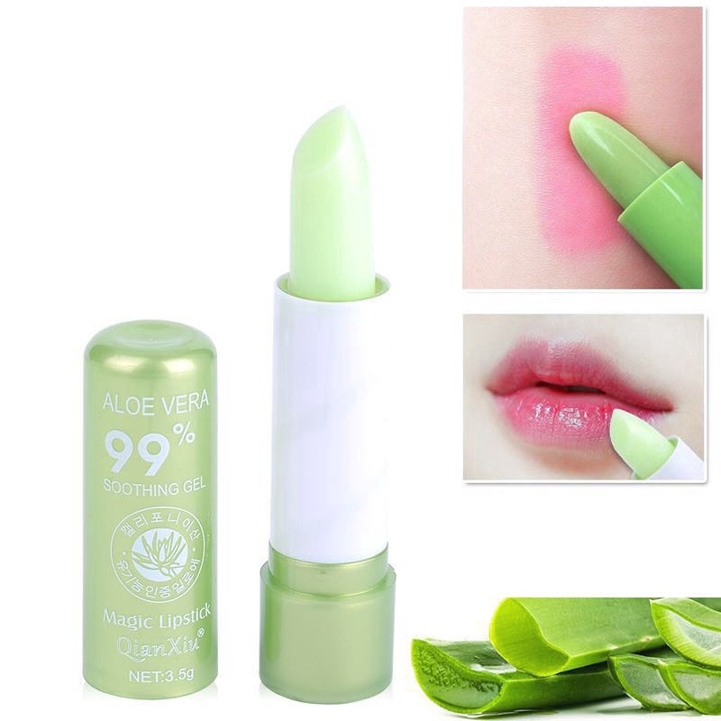 Son lô hội đổi màu theo nhiệt độ Qian Xiu hỗ trợ dưỡng ẩm môi MM
