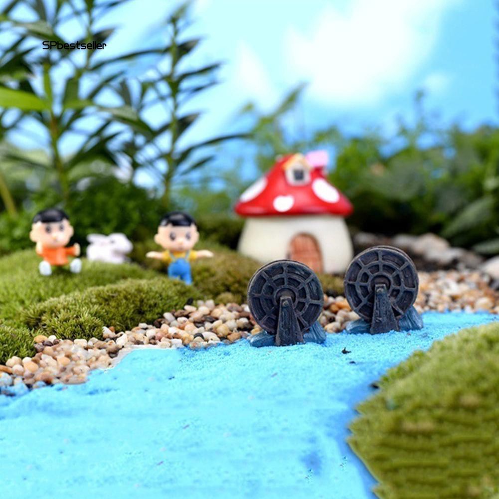 Bộ 2 bánh xe nước mini trang trí hồ cá xinh xắn