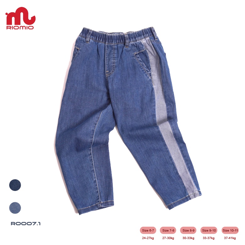 Quần jean bé gái RIOMIO ống suông chất liệu Denim Cotton USA thoải mái - RO007