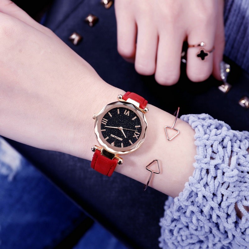 Đồng hồ thời trang nữ Mstianq dây da lộn tuyệt đẹp, mềm êm tay, mặt la mã độc đó ( Mã: MS08 ) | BigBuy360 - bigbuy360.vn