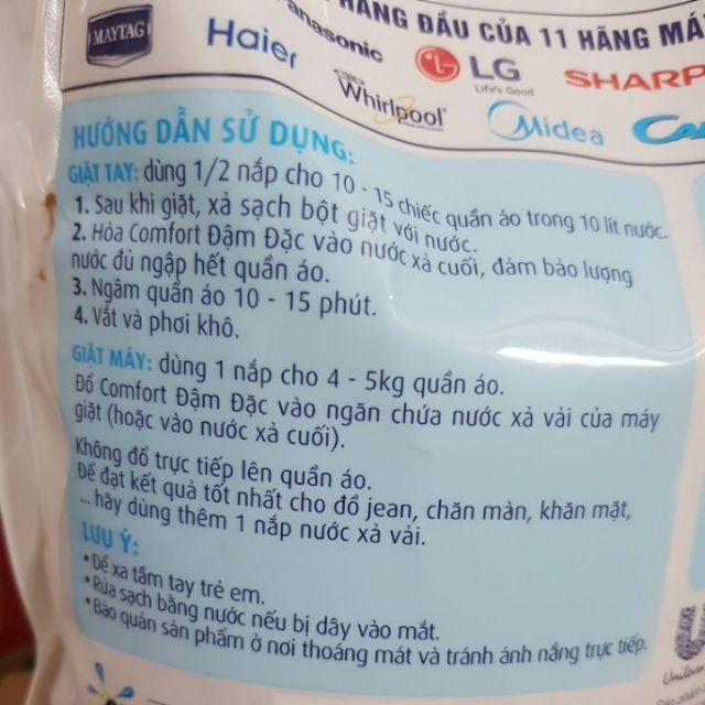 Nước xả vải Comfort đậm đặc cho da nhạy cảm 1.6l