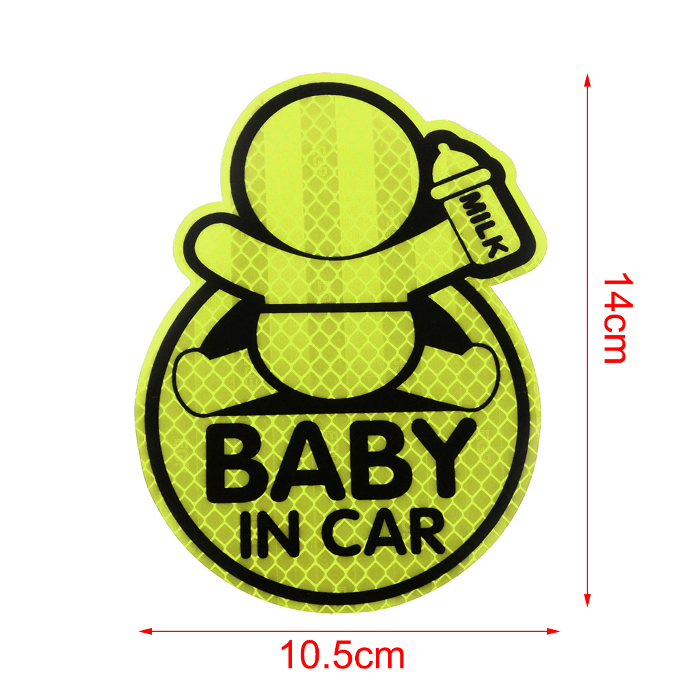 Miếng Dán Phản Quang In Chữ Baby In Car Dễ Thương Trang Trí Cửa Sổ Xe Hơi