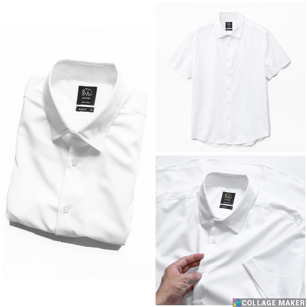 |Hẻm Store| Áo sơ mi nam Satoshi SASM49 ngắn tay chất cotton from slimfit thoải mái trơn, nhiều màu | BigBuy360 - bigbuy360.vn