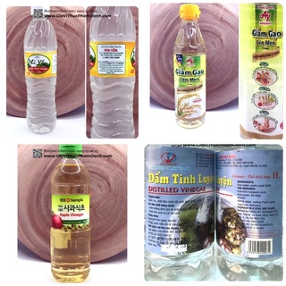 Giấm táo-Giấm gạo-Giấm đậu xanh-Giấm tinh luyện- Giấm bỗng