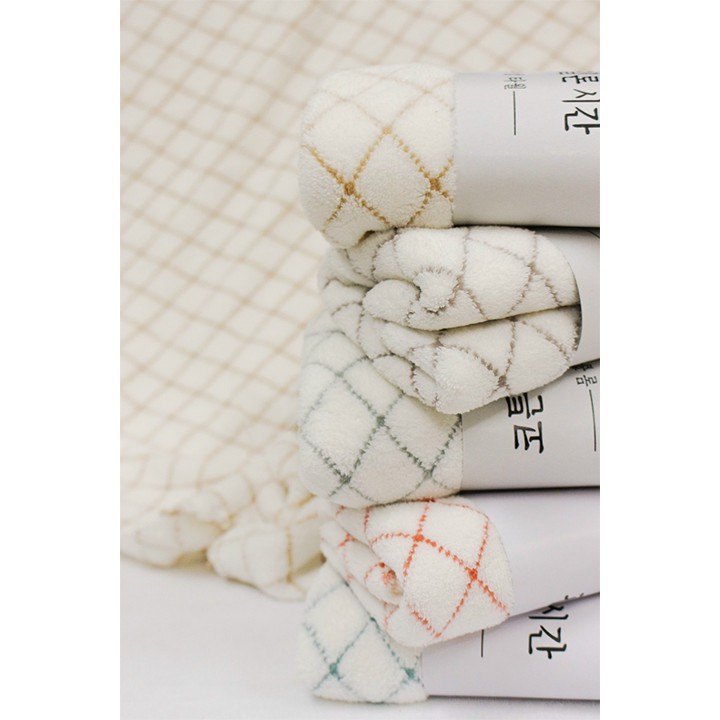 Sét 4 Khăn Tắm Hàn, Khăn Gội, Khăn Mặt Lông Cừu Xuất Hàn Cao Cấp Siêu Mềm Mịn Thấm Nước Mẫu Mới