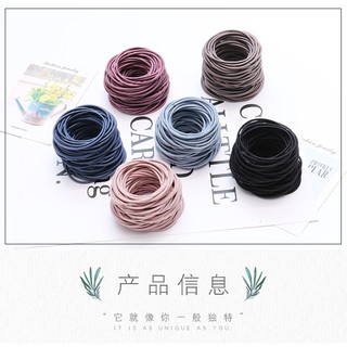 HÀNG CÓ SẴN - SET 100 DÂY BUỘC TÓC TRƠN NHIỀU MÀU