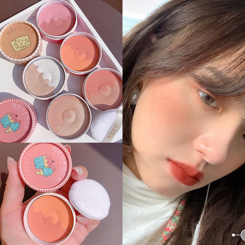 Phấn má hồng hiệu ứng bắt sáng cao 3 chiều trang điểm tự nhiên kháng nước chống thấm mồ hôi dễ thương xinh xắn | BigBuy360 - bigbuy360.vn