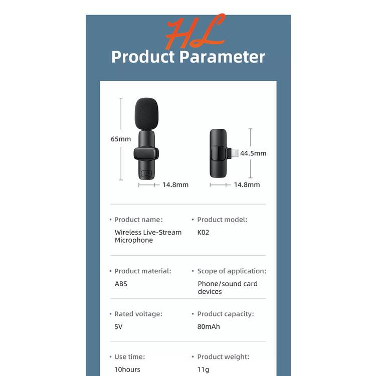 Micro Livestream Không Dây Remax K03 (Cho Thiết Bị Dùng Cổng Type C / Lighting) - BH 12 Tháng - Hưng Long PC