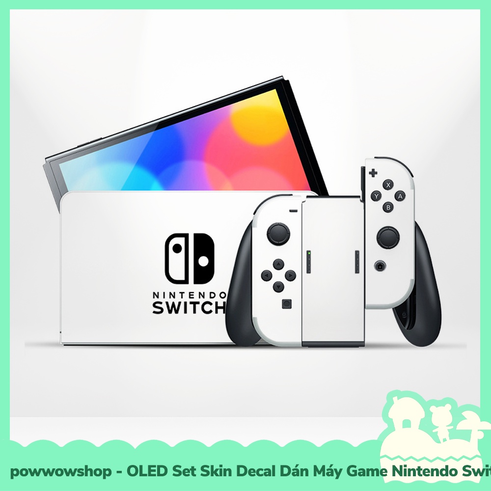 [Sẵn VN - Hỏa Tốc] OLED Set Skin Decal DIY Dán Trang Trí Máy Game Nintendo Switch OLED Phong Cách Đơn Sắc Simple Color