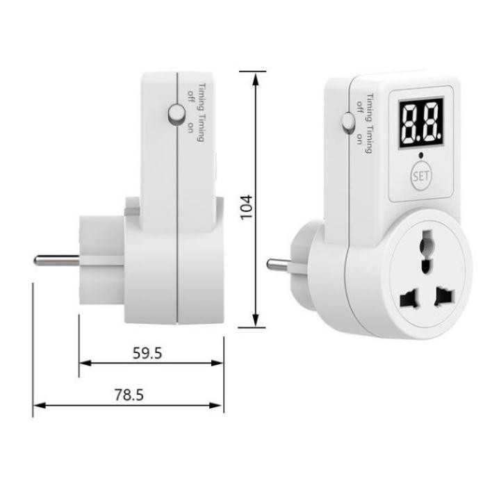 Ổ cắm hẹn giờ điện tử AL09-2D 2300W/220V hẹn giờ bật hoặc tắt thiết bị điện