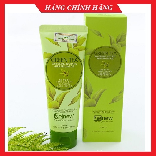 Combo Tẩy Da Chết Và Sữa Rửa Mặt Trà Xanh Benew Green Tea Trắng Da, Xóa Thâm Mụn Hàn quốc