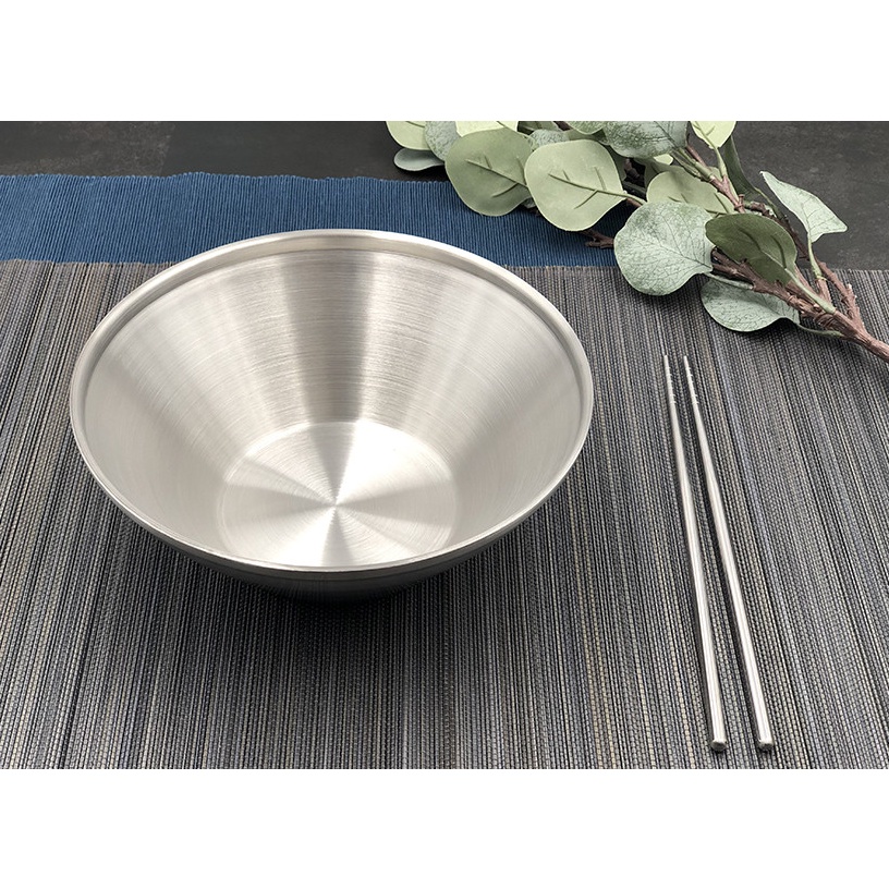 Bát inox chữ V đựng salad Hàn Quốc