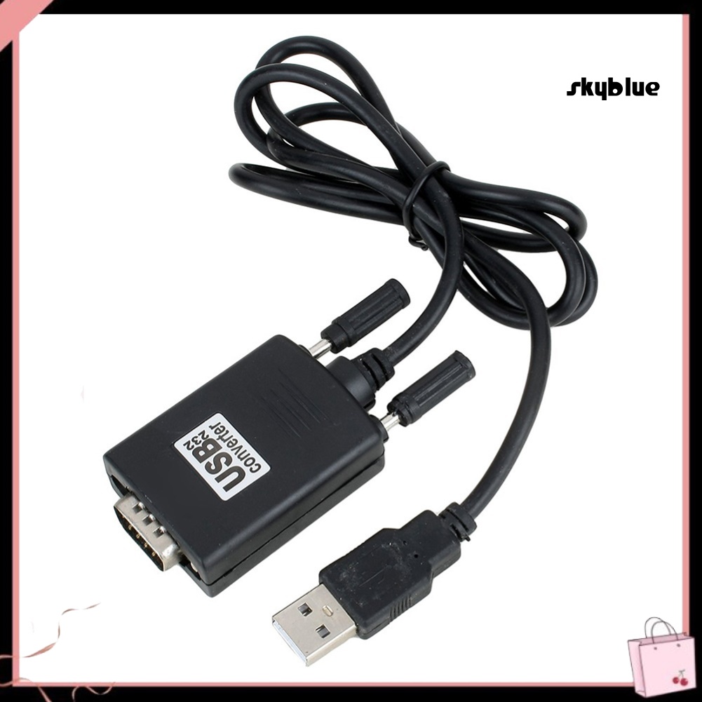 [SK]USB to RS232 Serial 9 Pin COM Port DB9 Converter Cable Adapter for PC Computer