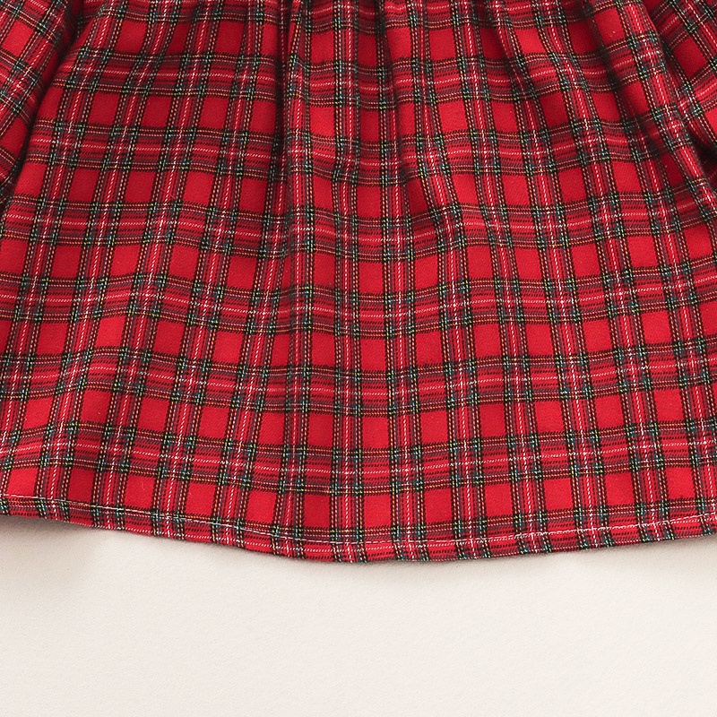 Đầm Công Chúa Tay Dài Cổ Búp Bê Họa Tiết Kẻ Sọc Thời Trang Mùa Thu Mới Cho Bé Gái 0-3 Tuổi