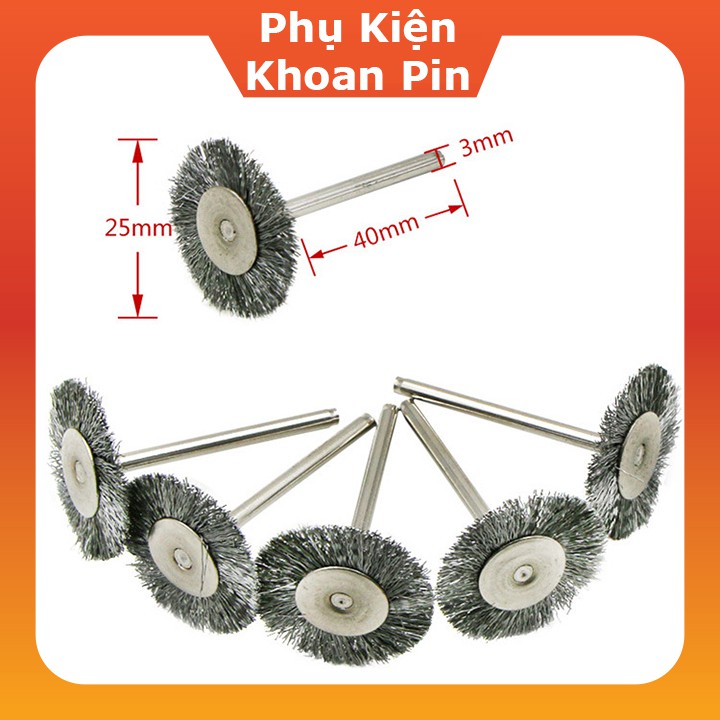 Chổi đánh rỉ sét trục 3mm - (5k/1 chổi)