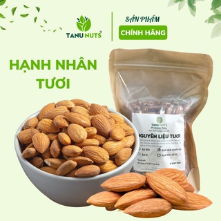 Hạnh nhân Mỹ tươi sống tách vỏ TANU NUTS giàu dinh dưỡng dùng làm sữa hạt, ngũ cốc ăn kiêng không đường 500g