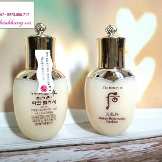 Combo 2 Chai Sữa dưỡng tái sinh da cao cấp Whoo Cheongidan Radiant Rejuvenating Emulsion 25ml - Ohui công ty chính hãng
