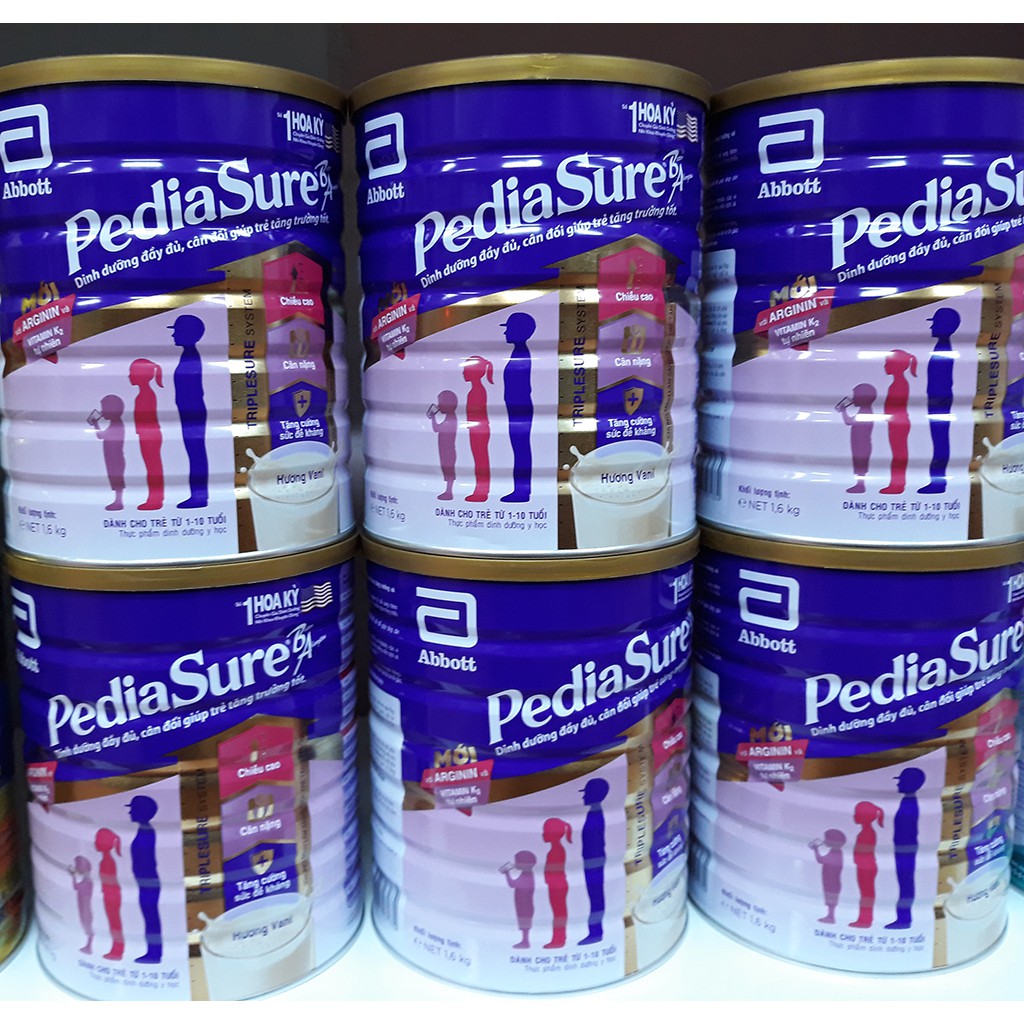 Sữa BA PediaSure 850g, hương vani - cho trẻ 1-10 tuổi cho trẻ biếng ăn