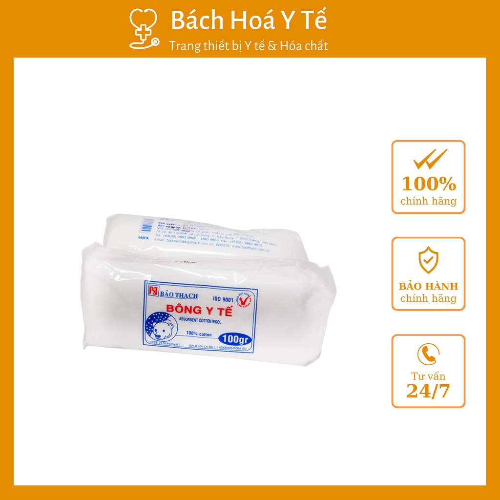 Bông gòn y tế Bảo Thạch, Gói 100g