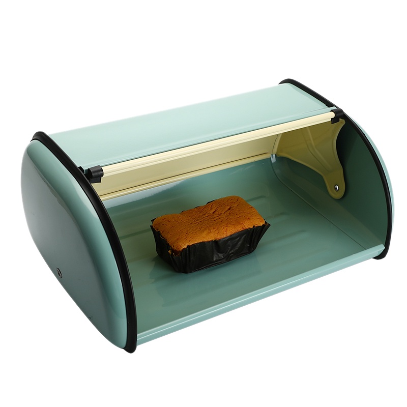 Hộp Đựng Bánh Mì Bằng Sắt Phủ Bột Xanh Dương Nhạt Kiểu Vintage Tiện Dụng Trang Trí Nhà Bếp