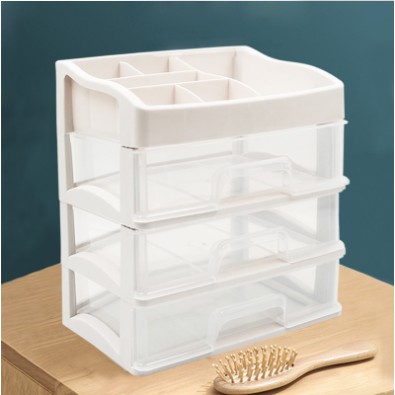 Kệ Tủ Đựng Mỹ Phẩm Nhựa 4 Tầng Để Bàn, Khay Đựng Đồ Trang Điểm Nhiều Ngăn Chắc Chắn